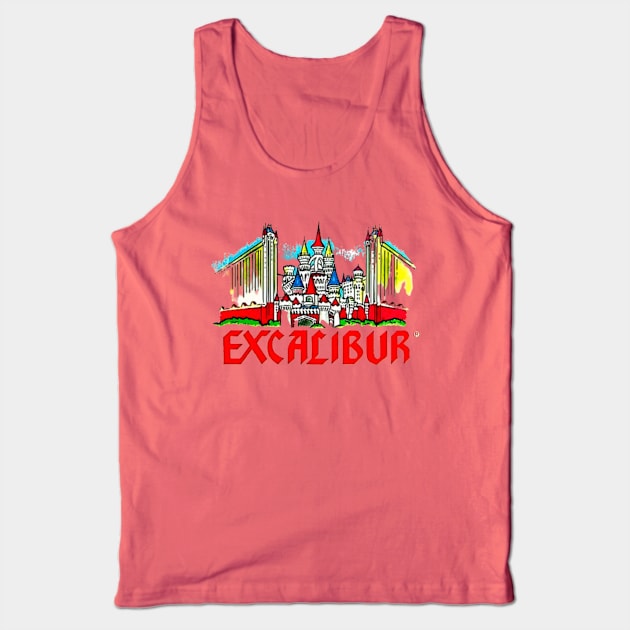 Excalibur Las Vegas Hotel Casino Retro Vintage Tank Top by Ghost Of A Chance 